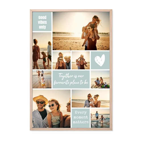 Foto-Collage mit Rahmen 40 x 60 cm Naturel Foto-Collage mit Rahmen 40 x 60 cm Naturel