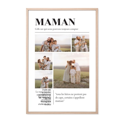 Foto-Collage mit Rahmen 40 x 60 cm Naturel Foto-Collage mit Rahmen 40 x 60 cm Naturel