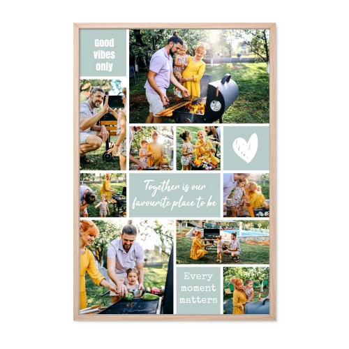 Foto-Collage mit Rahmen 40 x 60 cm Braun Foto-Collage mit Rahmen 40 x 60 cm Braun