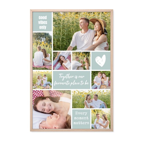 Foto-Collage mit Rahmen 40 x 60 cm Naturel Foto-Collage mit Rahmen 40 x 60 cm Naturel