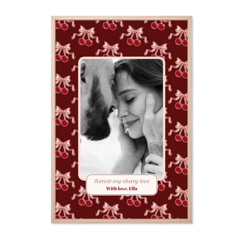 Vintage Cherry Love Text - Only