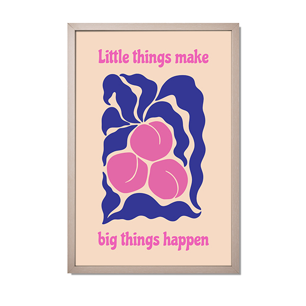 Framed Collage Poster 40 x 60 cm Taupe
