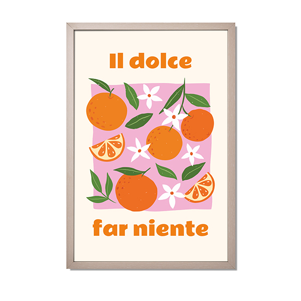 Framed Collage Poster 40 x 60 cm Taupe