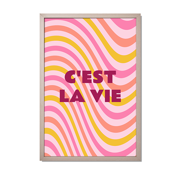 Framed Collage Poster 40 x 60 cm Taupe