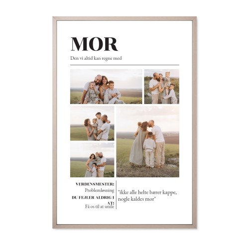 Indrammet plakat 40 x 60 cm Muldvarp 