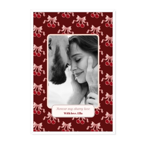 Vintage Cherry Love Text - Only