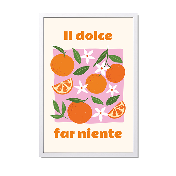 Framed Collage Poster 40 x 60 cm White