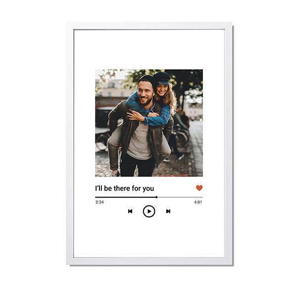 Innrammet poster 40 x 60 cm Hvit