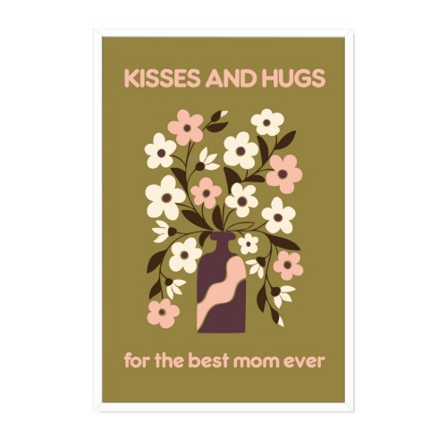 Indrammet plakat 40 x 60 cm Vit
