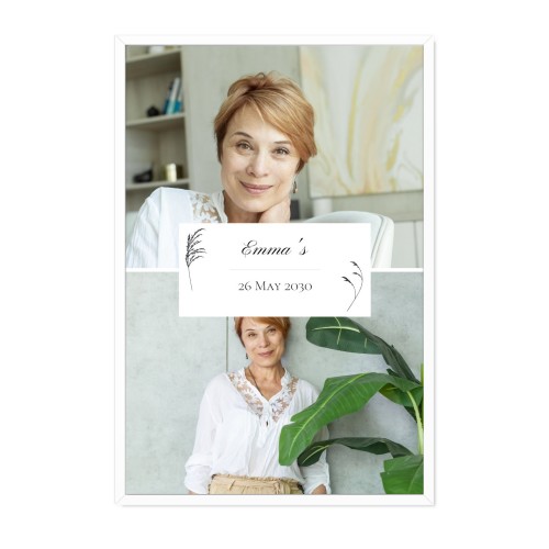 Framed Collage Poster 40 x 60 cm White