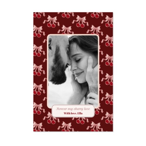 Vintage Cherry Love Text - Only