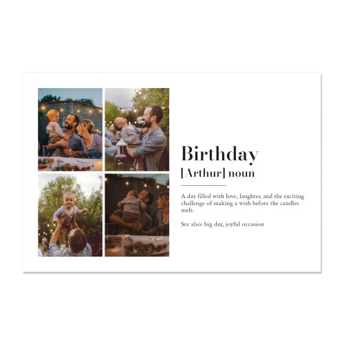 Dictionary Definition with 4 photos