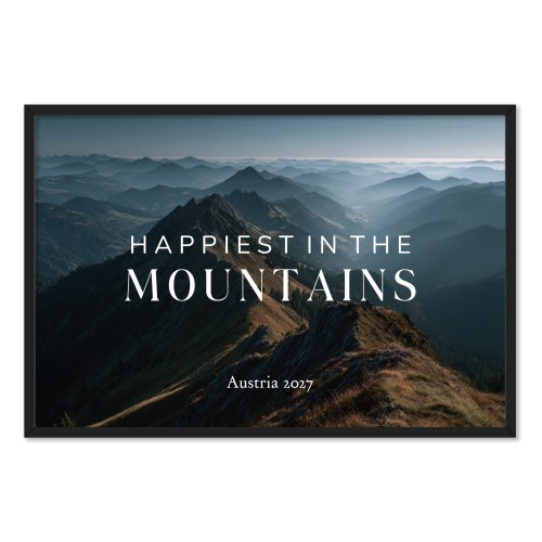 Indrammet plakat 50 x 75 cm Sort