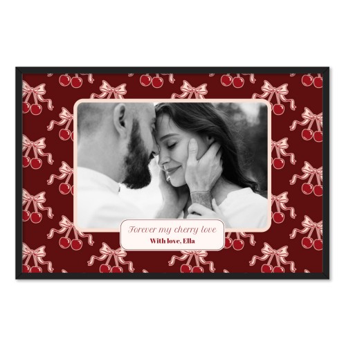 Vintage Cherry Love Text - Only