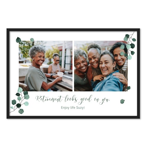 Foto-Collage mit Rahmen 50 x 75 cm Schwarz