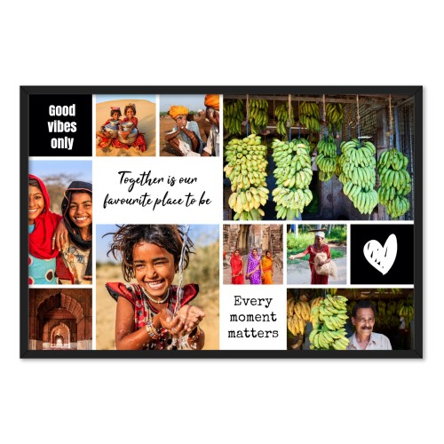 Inramad poster 50 x 75 cm Svart