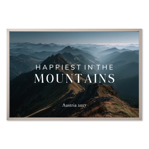 Indrammet plakat 50 x 75 cm Taupe