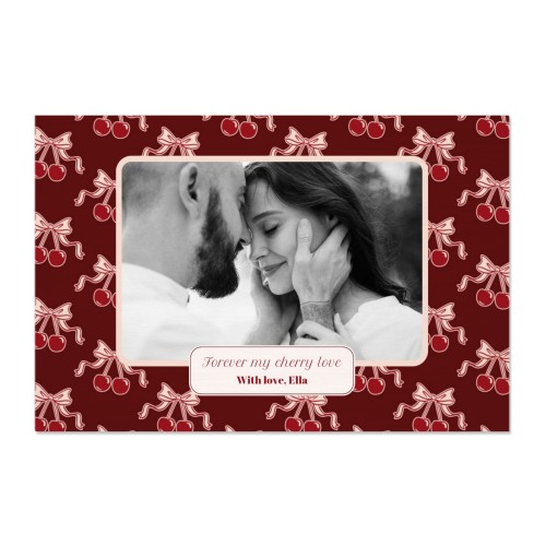 Vintage Cherry Love Text - Only