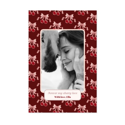 Vintage Cherry Love Text - Only