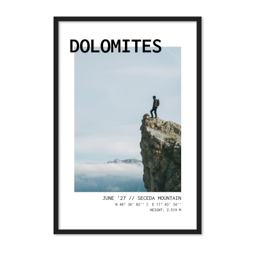 Indrammet plakat 50 x 75 cm Sort