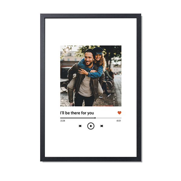 Innrammet poster 50 x 75 cm Svart
