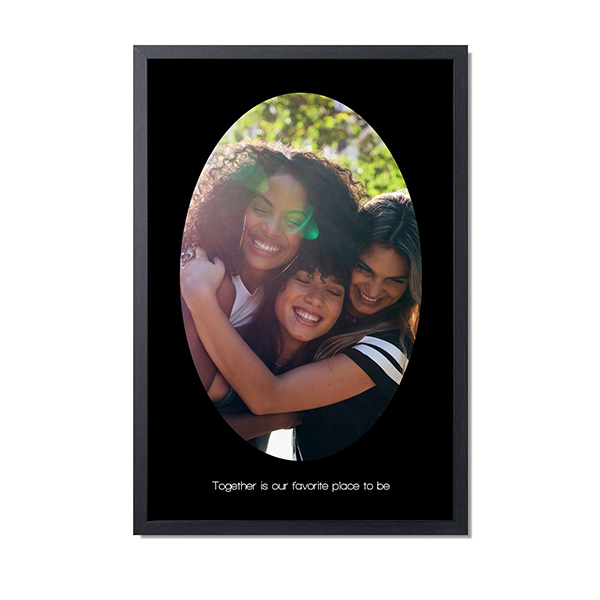 Framed Collage Poster 50 x 75 cm Black