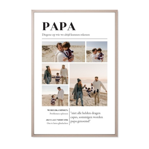 Poster in lijst 50 x 75 cm Taupe