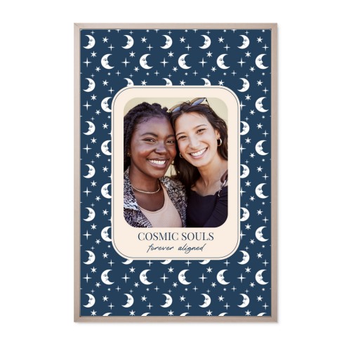 Framed Collage Poster 50 x 75 cm Taupe