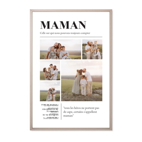 Pêle-Mêle encadré 50 x 75 cm Taupe