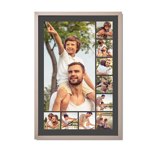 Framed Collage Poster 50 x 75 cm Taupe Framed Collage Poster 50 x 75 cm Taupe