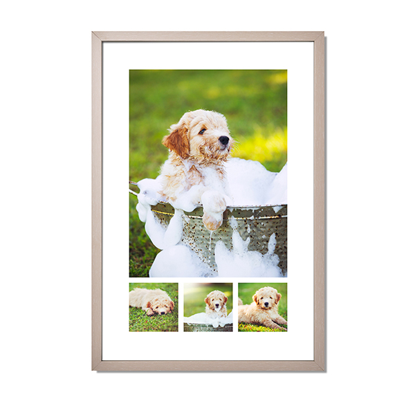 Framed Collage Poster 50 x 75 cm Taupe Framed Collage Poster 50 x 75 cm Taupe