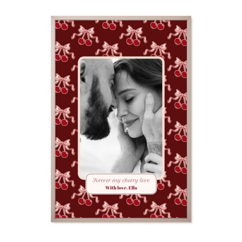 Vintage Cherry Love Text - Only