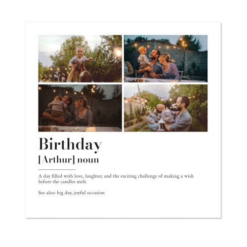 Dictionary Definition with 4 photos