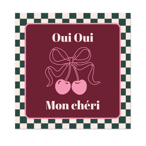 Checker Cherie Mood Text - Only