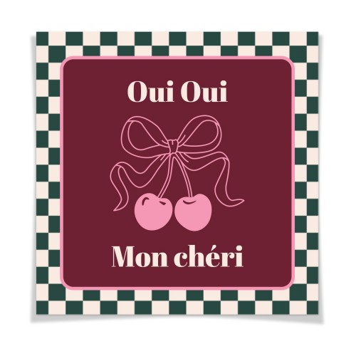 Checker Cherie Mood Text - Only