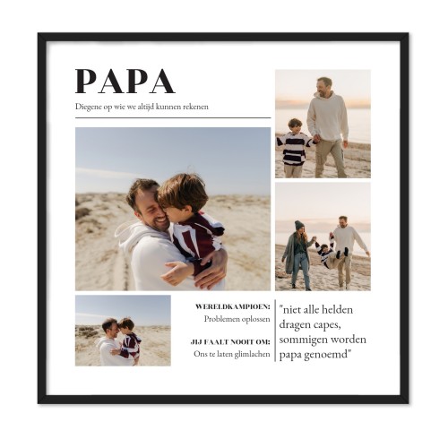 Poster in lijst 60 x 60 cm Zwart