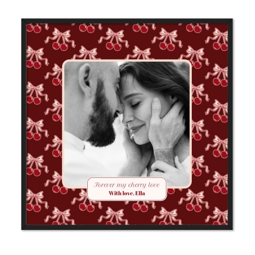 Vintage Cherry Love Text - Only