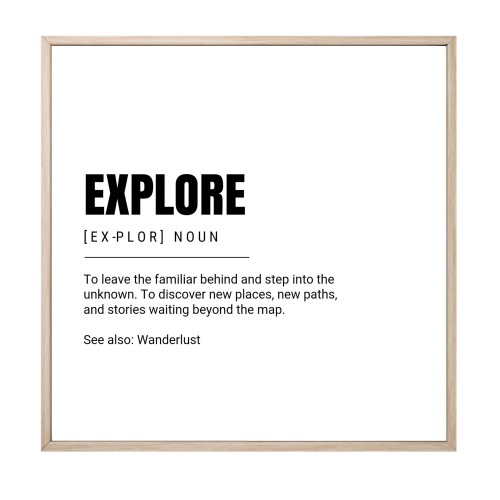 Indrammet plakat 60 x 60 cm Sort