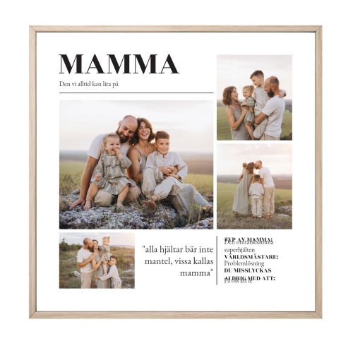 Innrammet poster 60 x 60 cm Tre