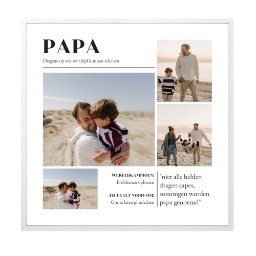 Poster in lijst 60 x 60 cm Wit