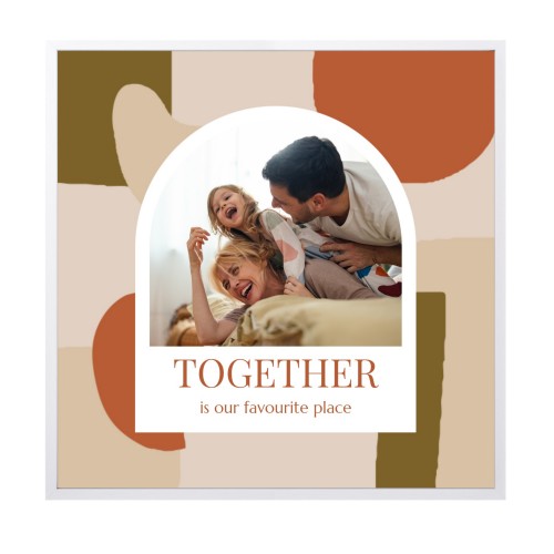 Framed Collage Poster 60 x 60 cm White