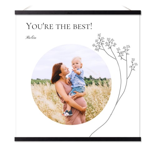 Poster with Magnetic hanger 60 x 60 cm Black