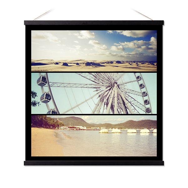 Valokuvajuliste ripustimella 60 x 60 cm Musta