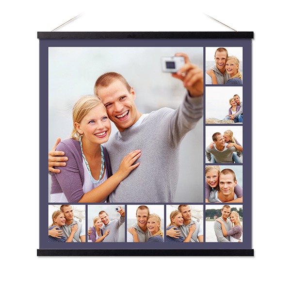 Plakat med Plakathenger 60 x 60 cm Svart