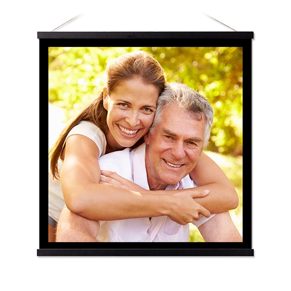 Fotoposter mit magnetischer Posterleiste 60 x 60 cm Schwarz