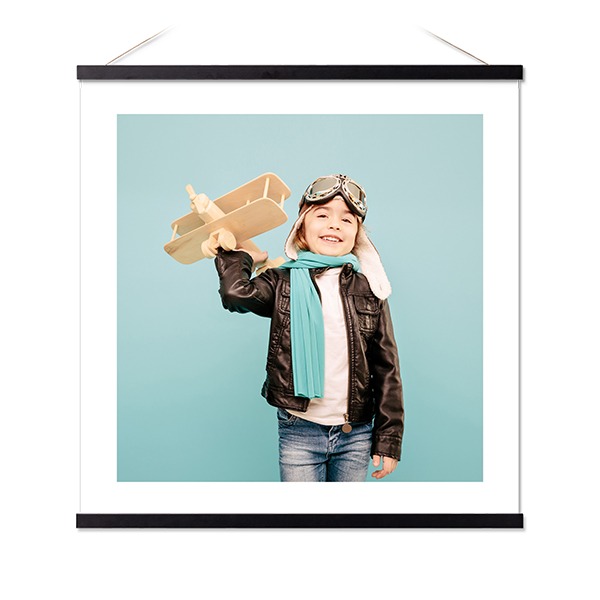 Poster med Posterhängare 60 x 60 cm Svart