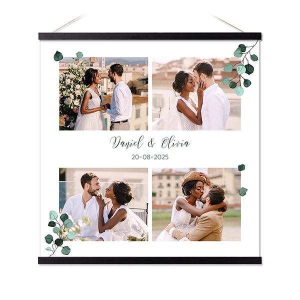 Poster with Magnetic hanger 60 x 60 cm Black