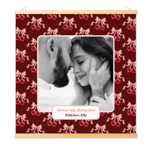 Vintage Cherry Love Text - Only