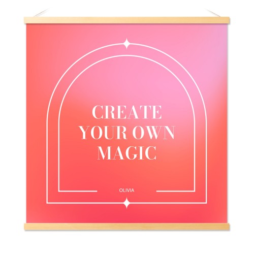 Poster with Magnetic hanger 60 x 60 cm Wood