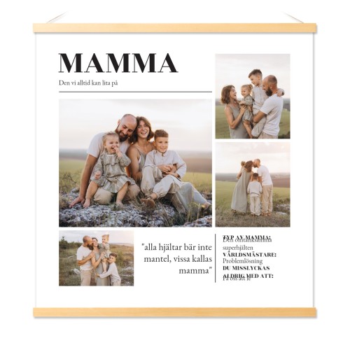 Plakat med Plakathenger 60 x 60 cm Tre